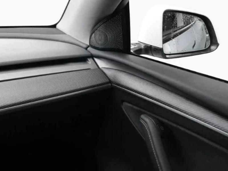 Are Carbon Fiber Accessories Worth the Price for Your Tesla? by TESEVO — console storage