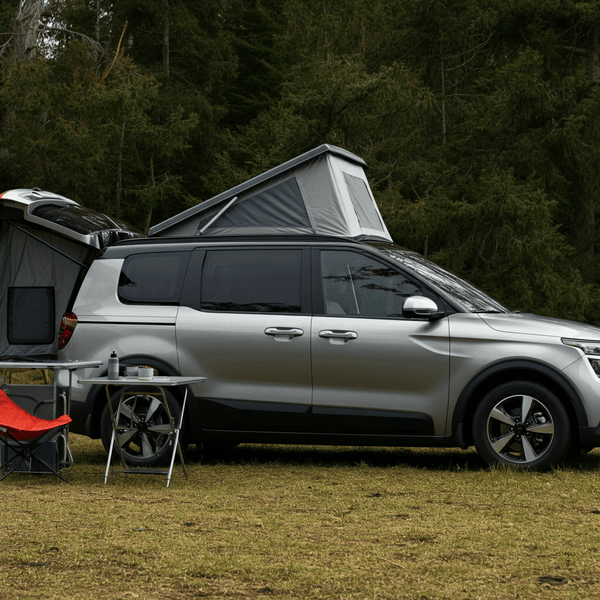 Kia's PV5 Electric Van Transforms Into Campsite with New Camping Kit
