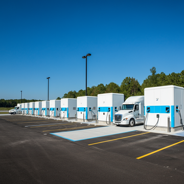 76 Chargers, 9 MW: The New Electric Truck Hub Revolutionizing Freight Transport