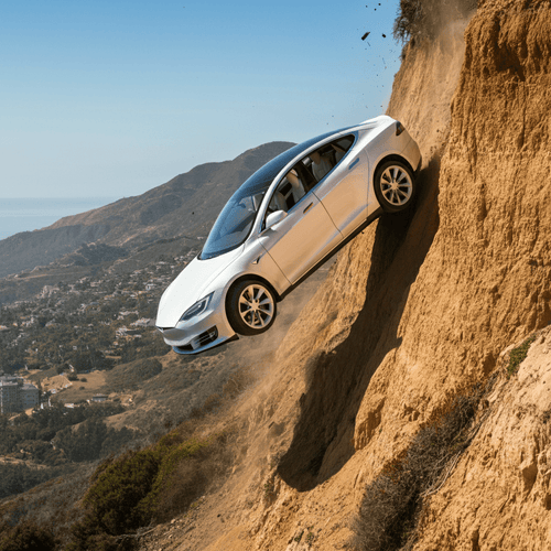 Tesla Saves Passengers After 300-Foot Cliff Fall in Malibu