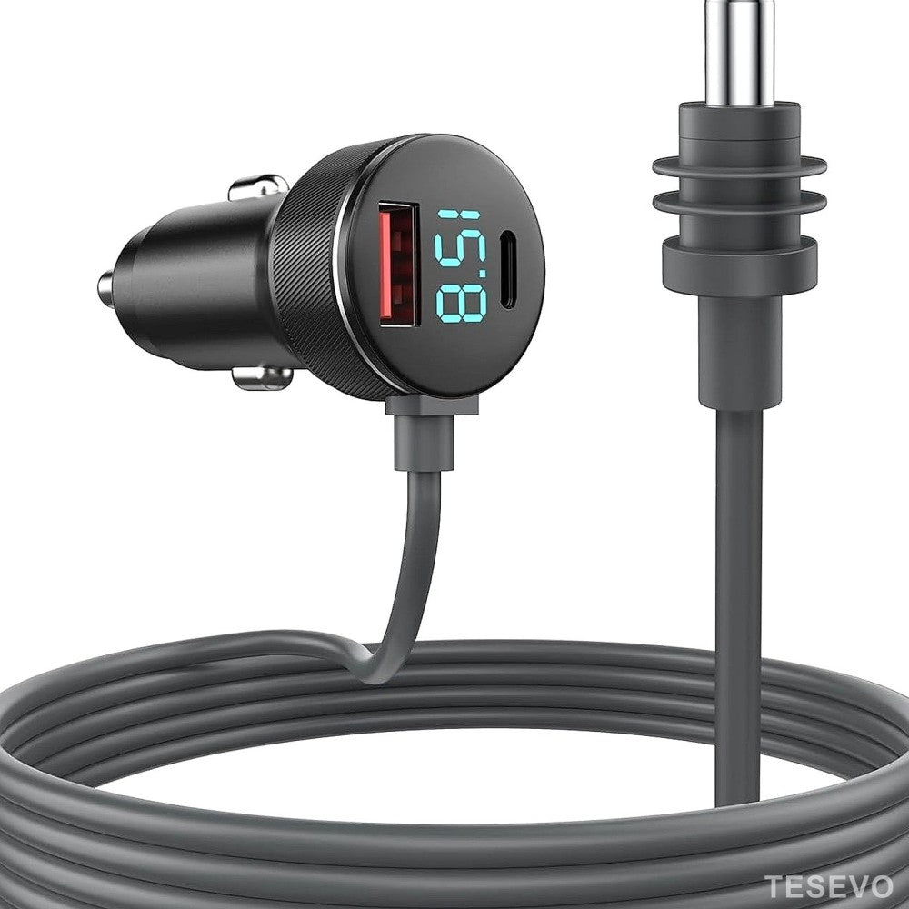 TESEVO Starlink Mini Car Charger with Digital Display | 100W Type-C Power Cord
