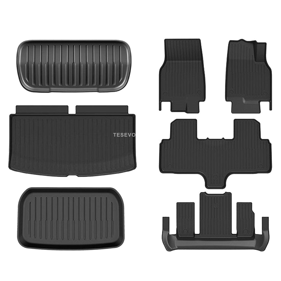 TESEVO all-weather TPE floor mat set for Tesla Model YL 2026+