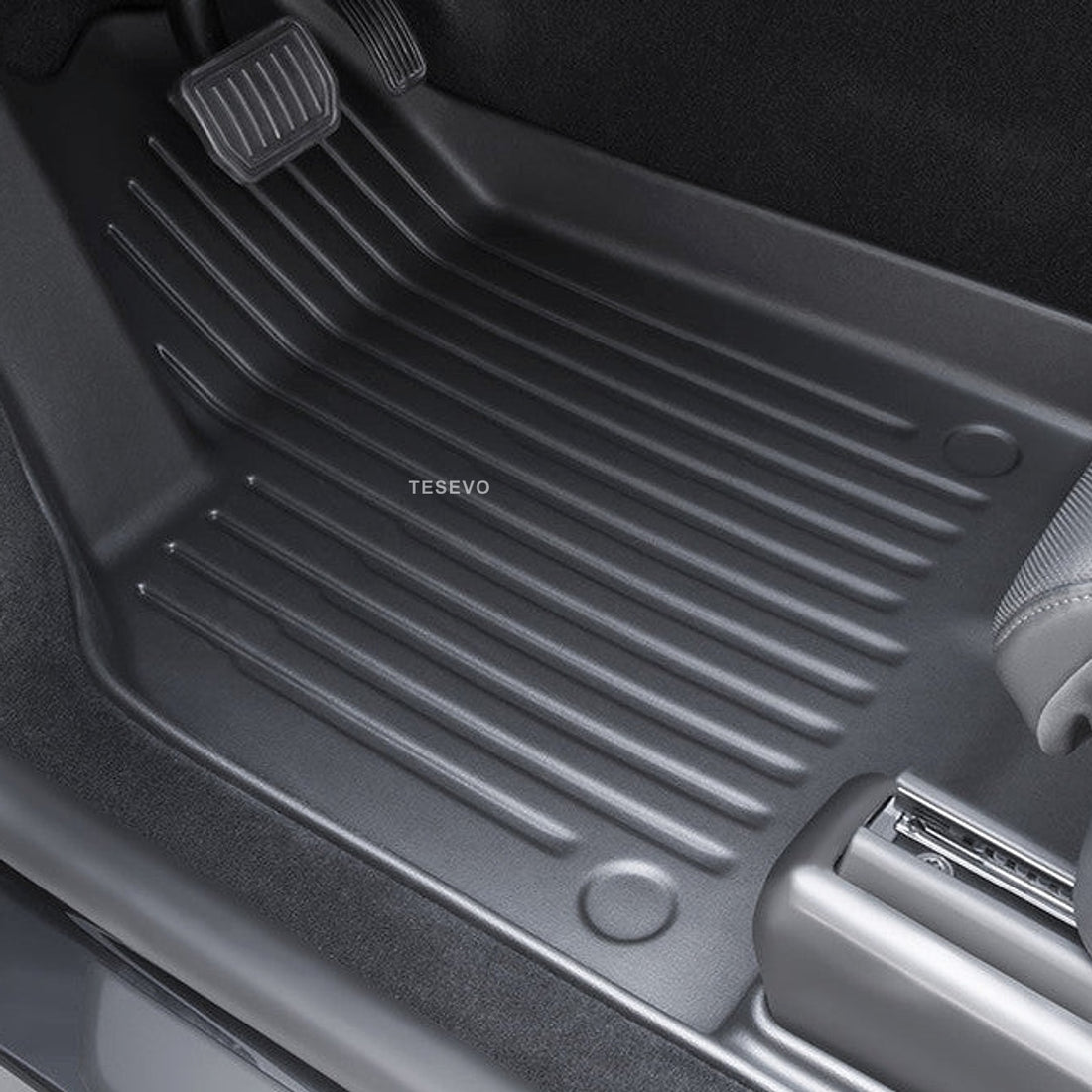 TESEVO all-weather TPE floor mat set for Tesla Model YL 2026+