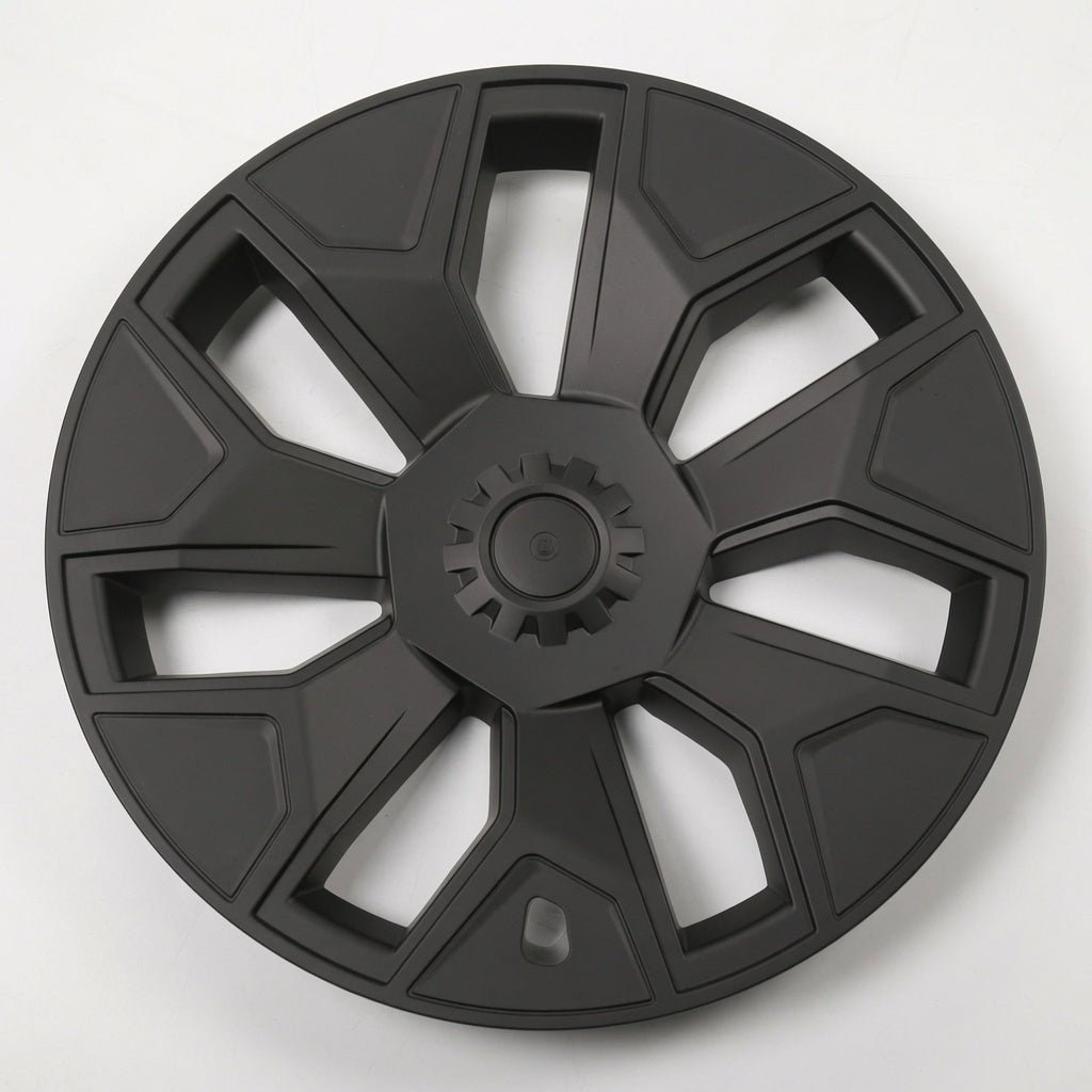 TESEVO Model YL 19 Machina 2.0 stealth blackout wheel covers angled view