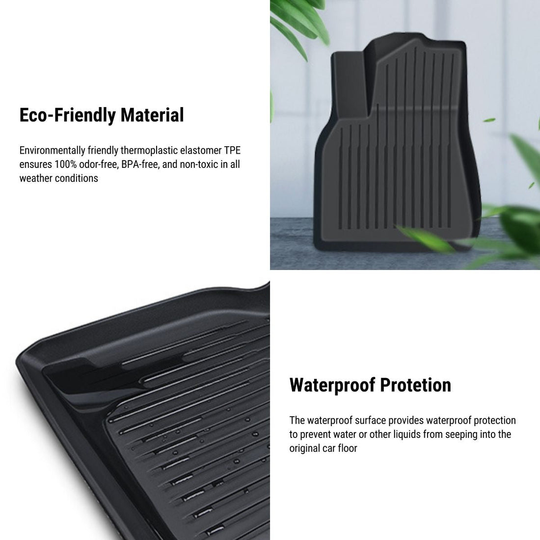 TESEVO TPE Floor Mats for Model S 【Left Rudder】 - Tesevo
