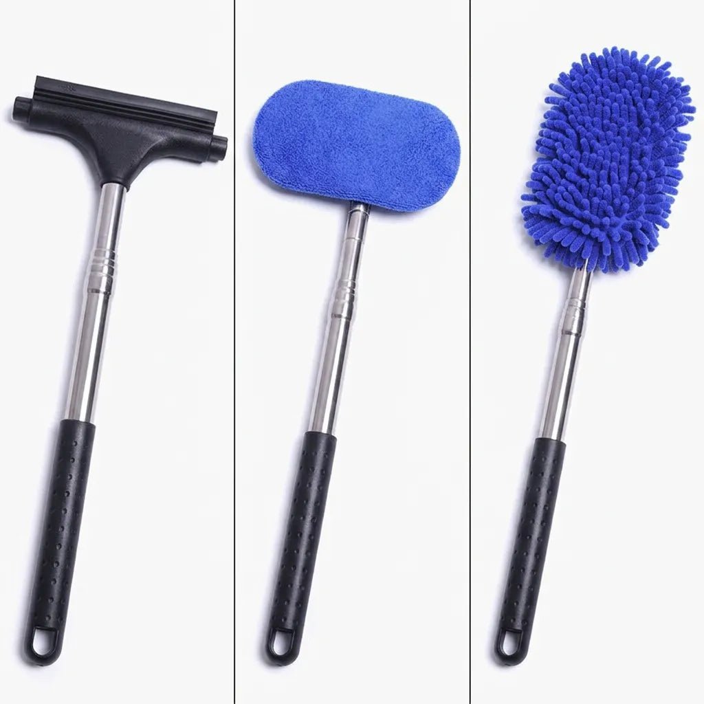 3-in-1 Car Window Wiper with Extendable Handle | 180° Rotating - Tesevo