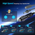 TESEVO Starlink Mini 3-in-1 car USB-C DC power cable close-up detail