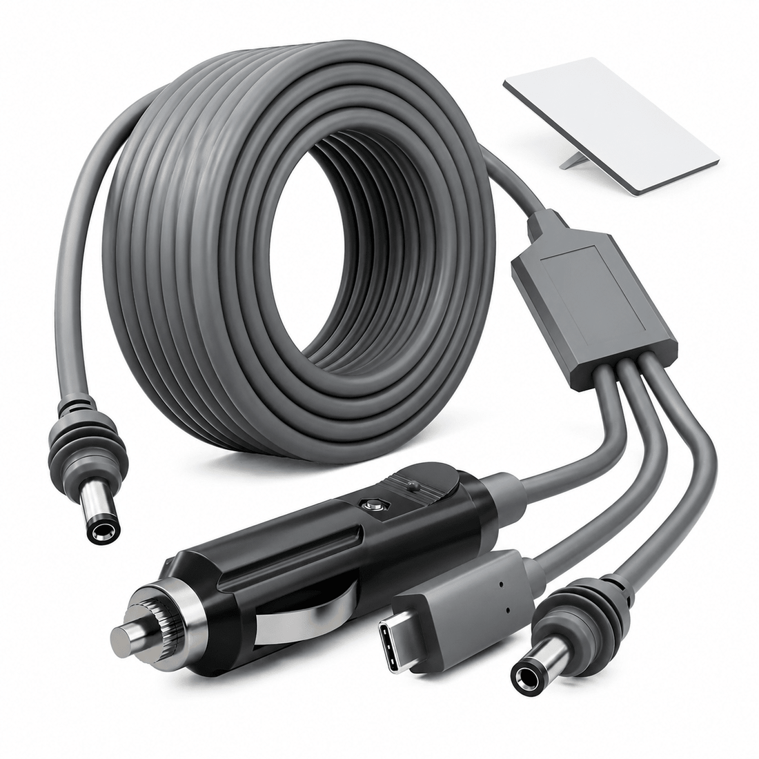 3-in-1 Power Cable for Starlink Mini | Cigarette Lighter + USB-C + DC Plug | 2M-5M - Tesevo