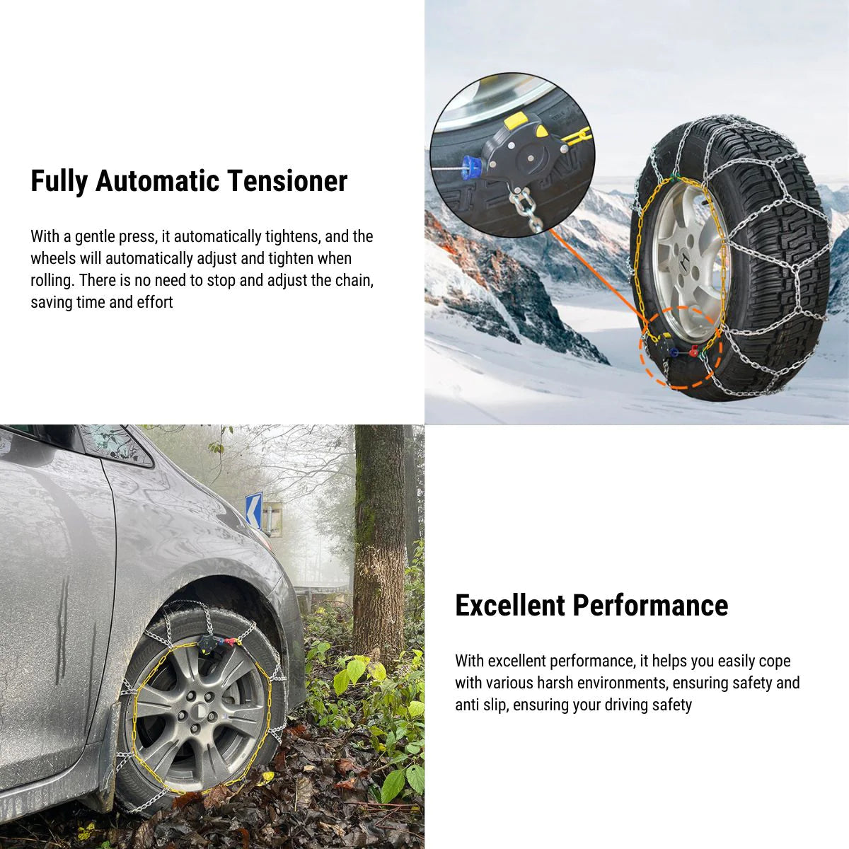 TESEVO Automatic Tightening Snow Chains for Model 3/Y - Tesevo