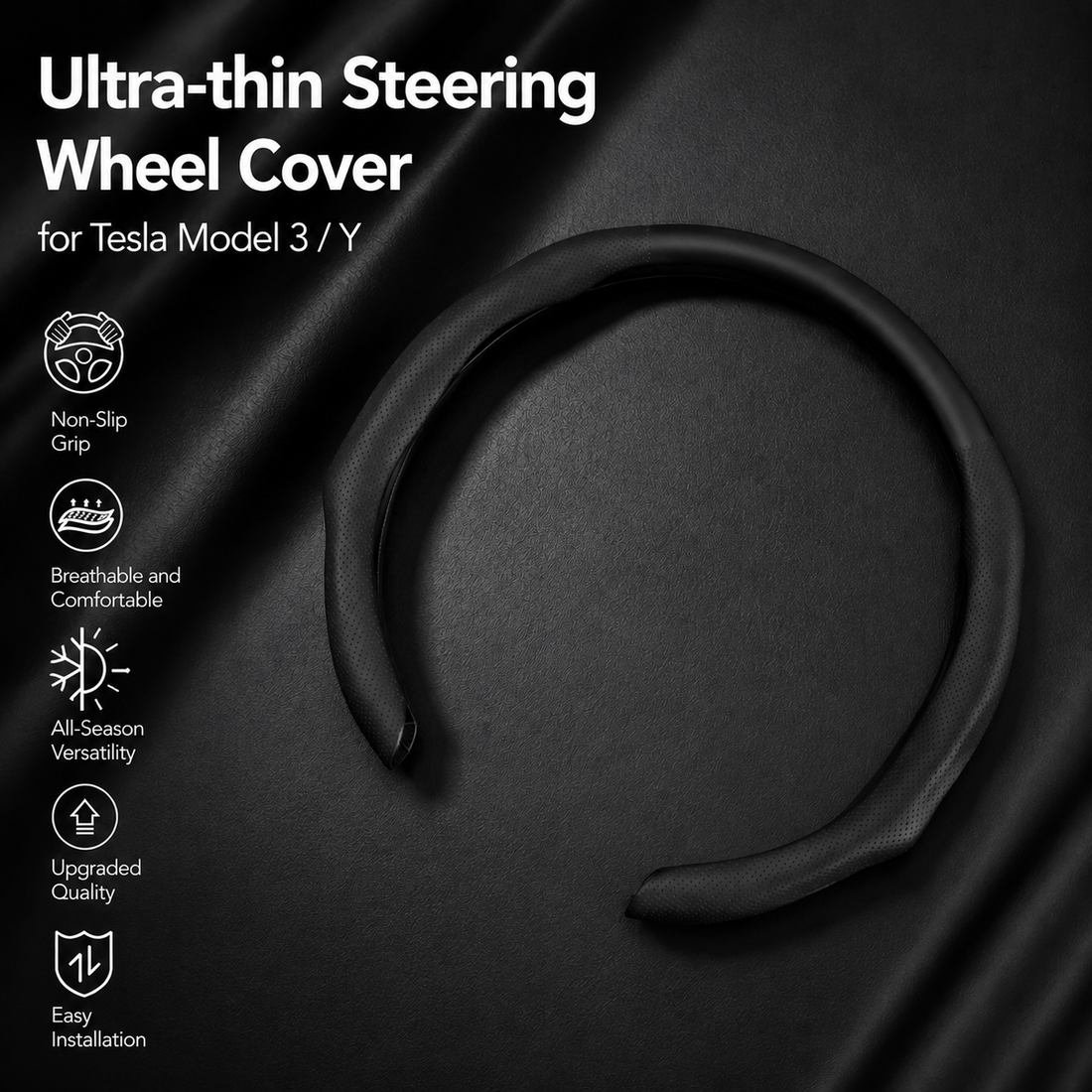 Ultra-thin Steering Wheel Cover for Tesla Model 3 / Model Y