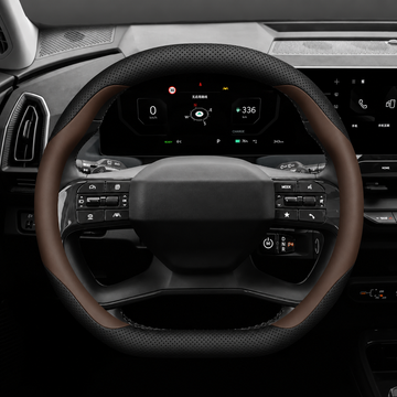 TESEVO Leather Steering Wheel Protector Cover for Kia EV9 24-26