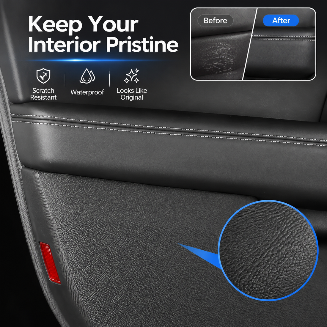 TESEVO Mach-E door anti-kick pad protection trims main