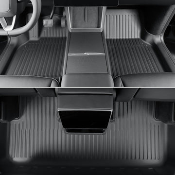 All Weather TPE Floor Mats with Door Sill Protector for Model 3 Highland