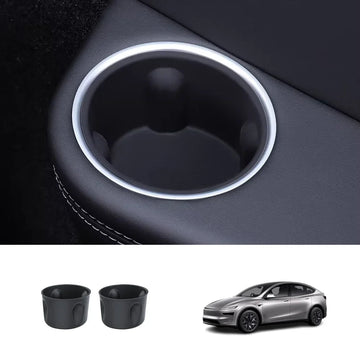 TESEVO Silicone 3rd Row Armrest Cup Holder Insert for Tesla Model YL 2026+