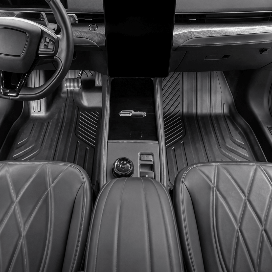 All Weather TPE Floor Mats for Ford Mustang Mach-E 21-26 | Eco-Friendly, Waterproof - Tesevo