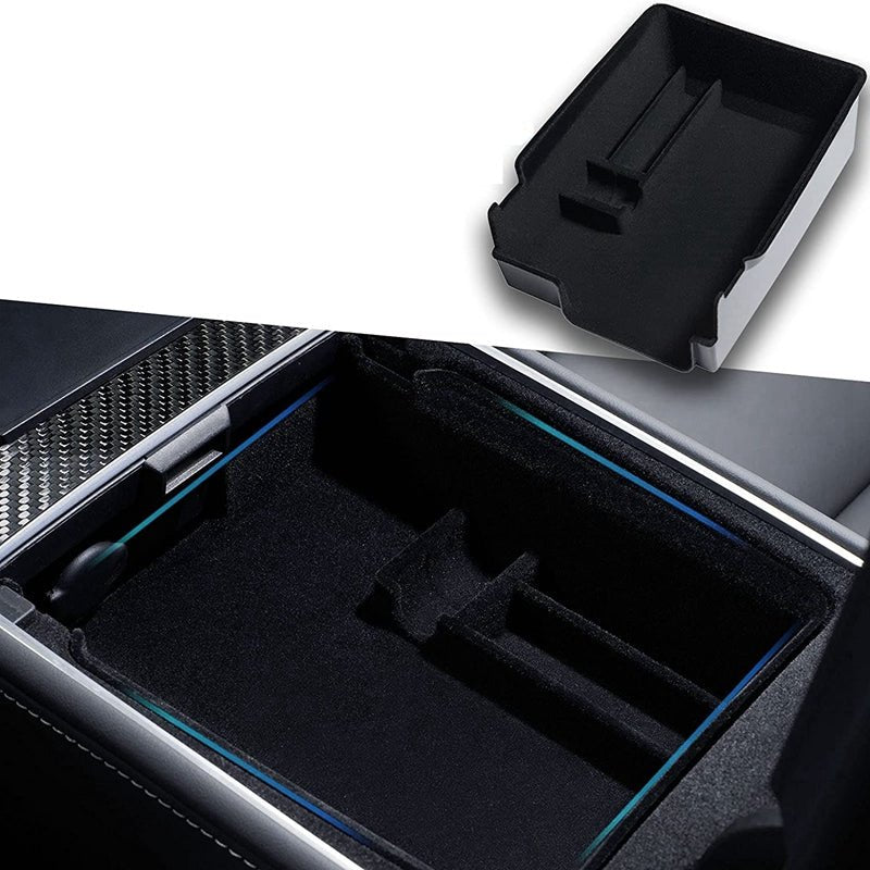 TESEVO Armrest Organizer Storage Tray for Tesla Model 3 & Model Y