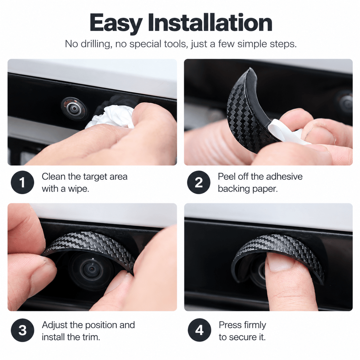 Backup Camera Rain Cover for Tesla Model 3/Y/X/S/Cybertruck | 2-Pack - Tesevo