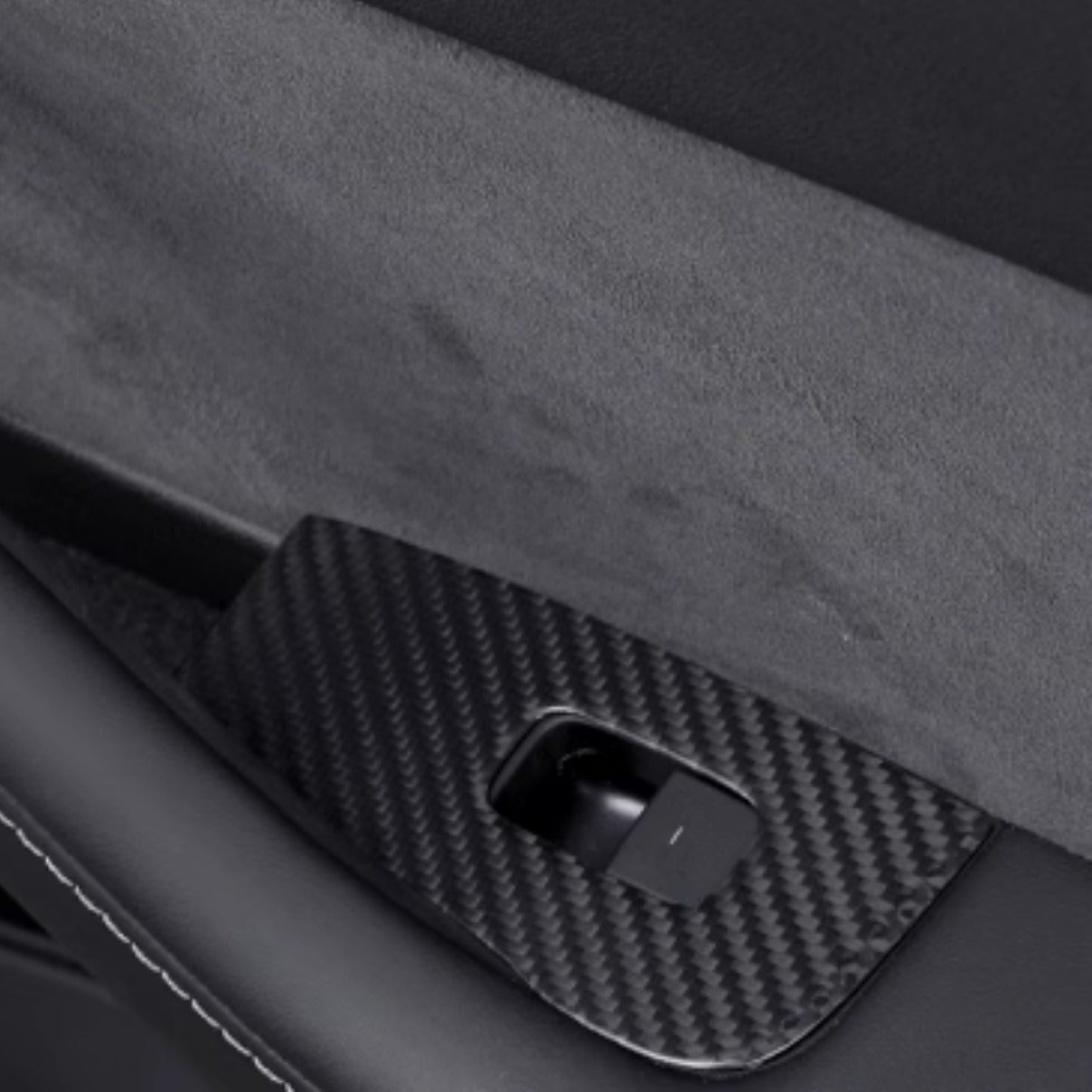 Carbon Fiber Door & Window Switch Panel Covers for Model 3 Highland / Model Y - Tesevo