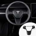 Carbon Fiber Full-Wrap Steering Wheel Trim for Tesla Model 3 / Model Y - Tesevo