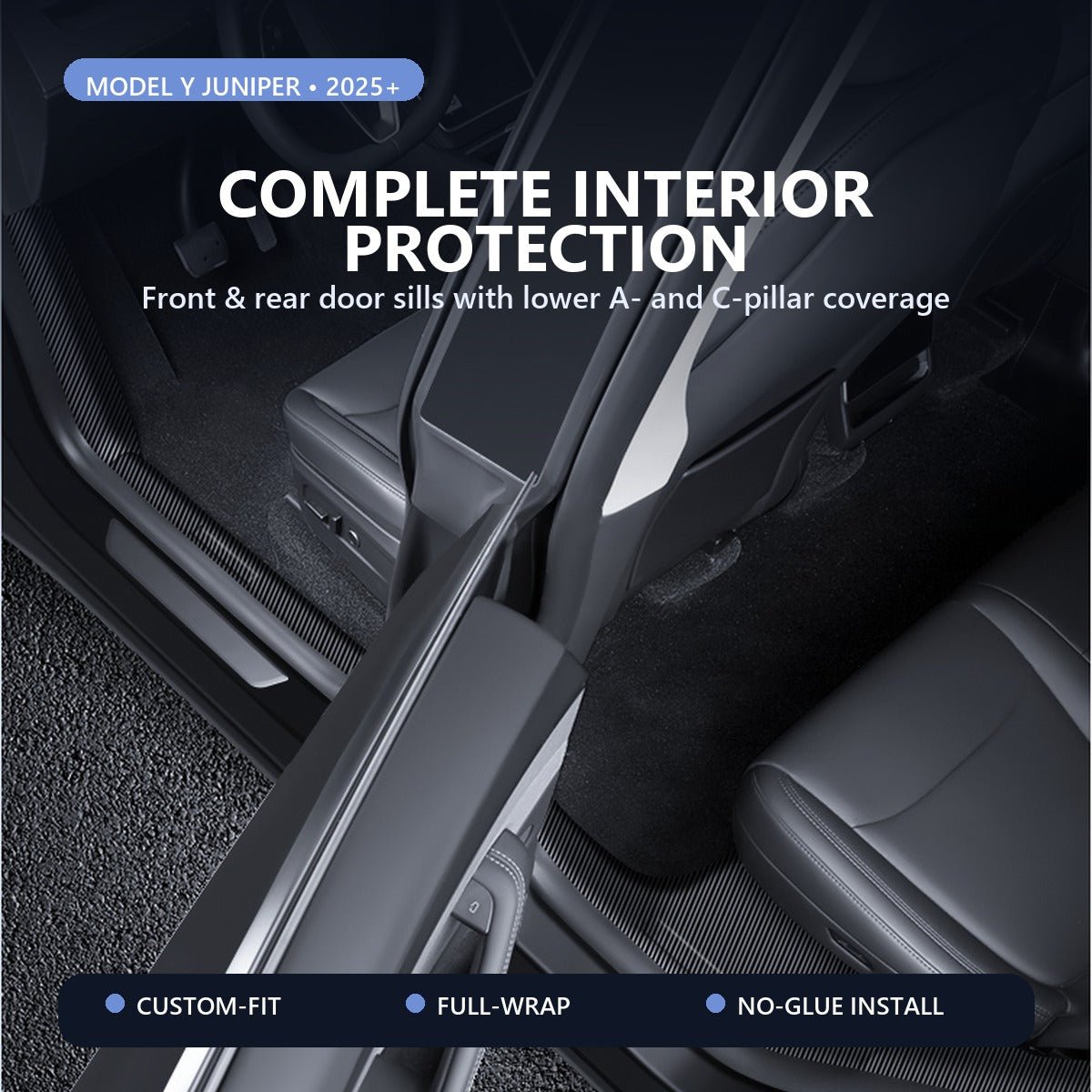 Completed Interior Door Sill Protection Kit for Model Y Juniper - Tesevo