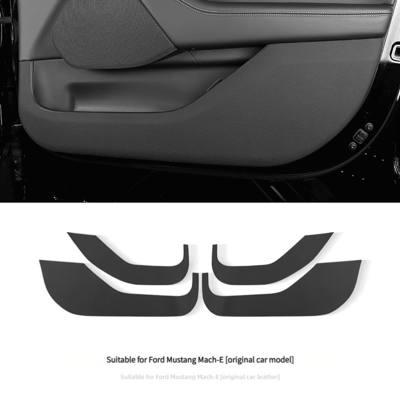 Lot De 4 Protections Portières Anti-coups De Pied Pour Ford Mustang Mach-E (2021-2022) - Bande De Seuil