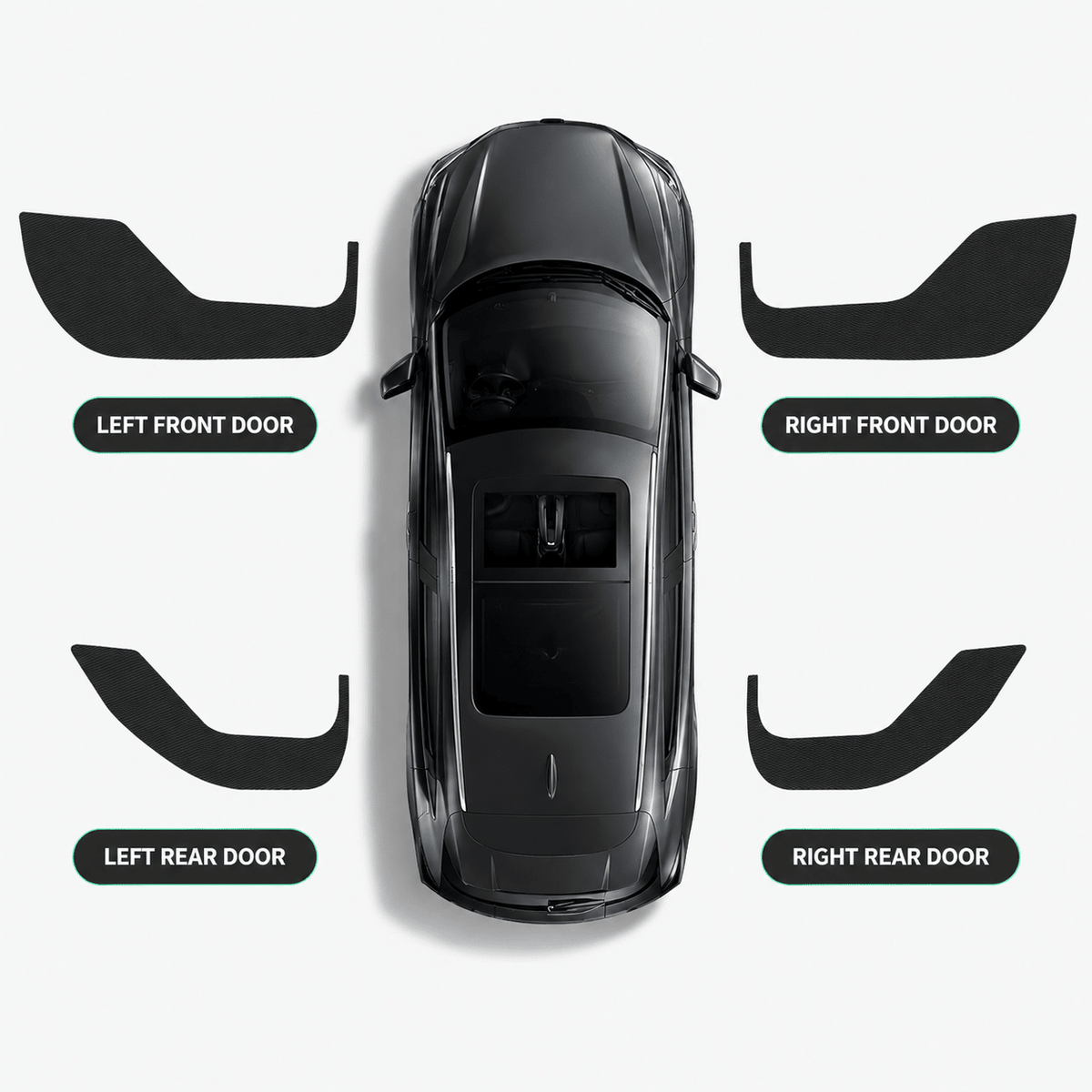 Door Anti-Kick Protective Mat for Ford Mustang Mach-E 21-26 - Tesevo