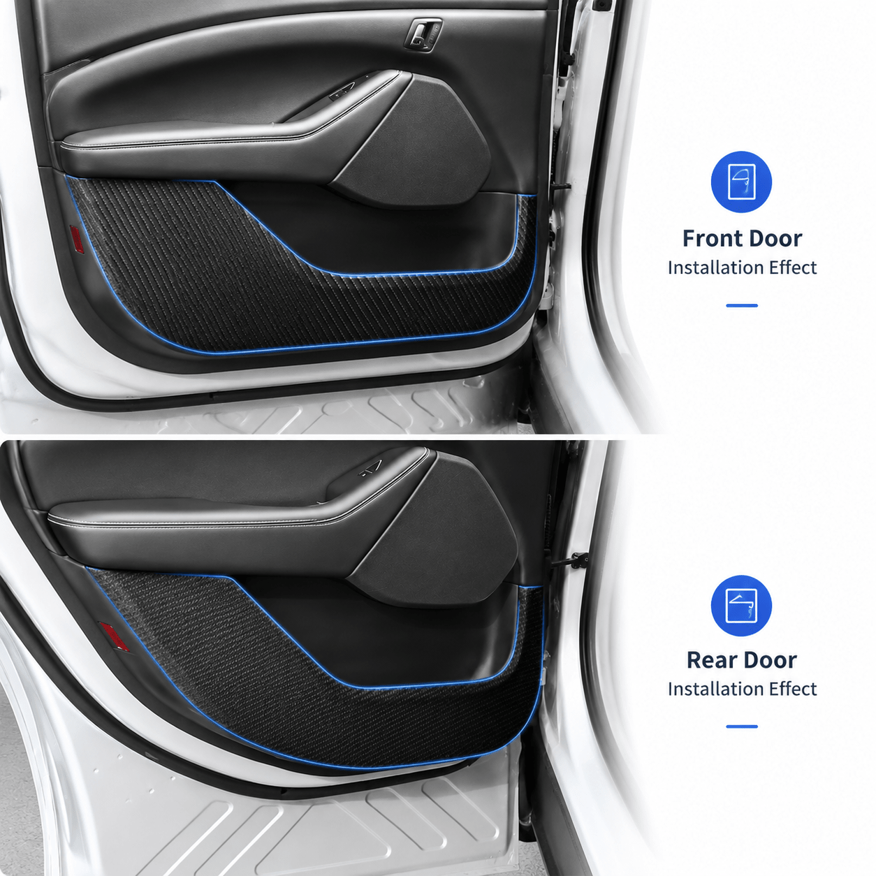 Door Anti-Kick Protective Mat for Ford Mustang Mach-E 21-26 - Tesevo