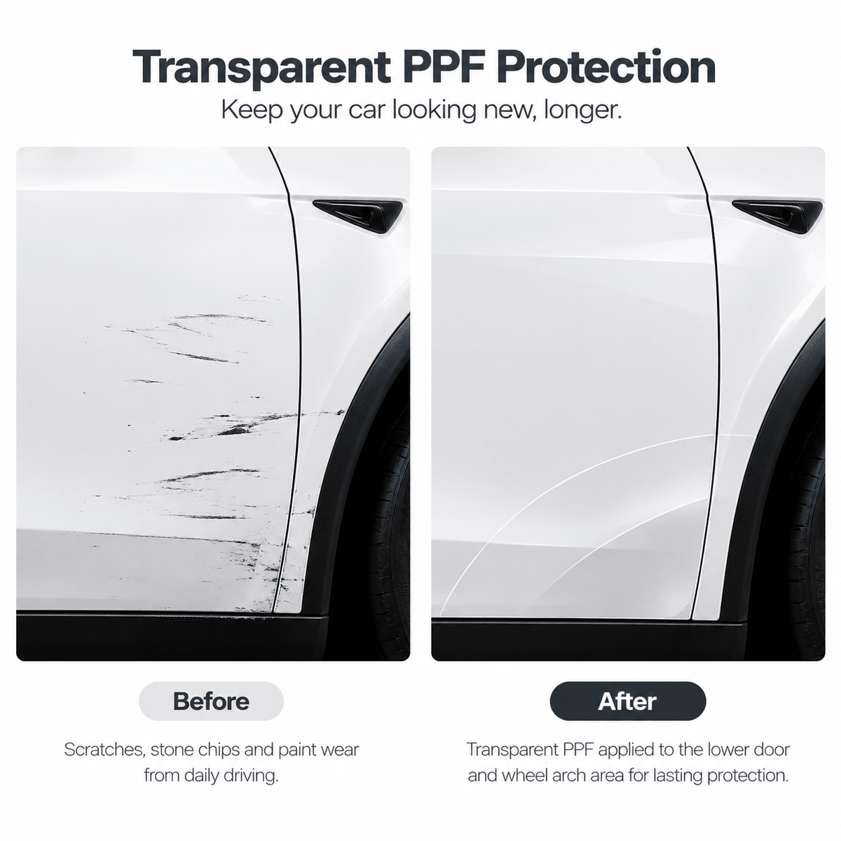 Door Corner Protective Film for Tesla Model 3 Highland / Model Y Juniper / Model Y L - Tesevo