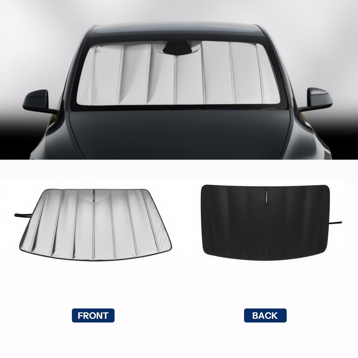 Foldable Front Windshield Sunshade for Model 3 / Model Y - Tesevo