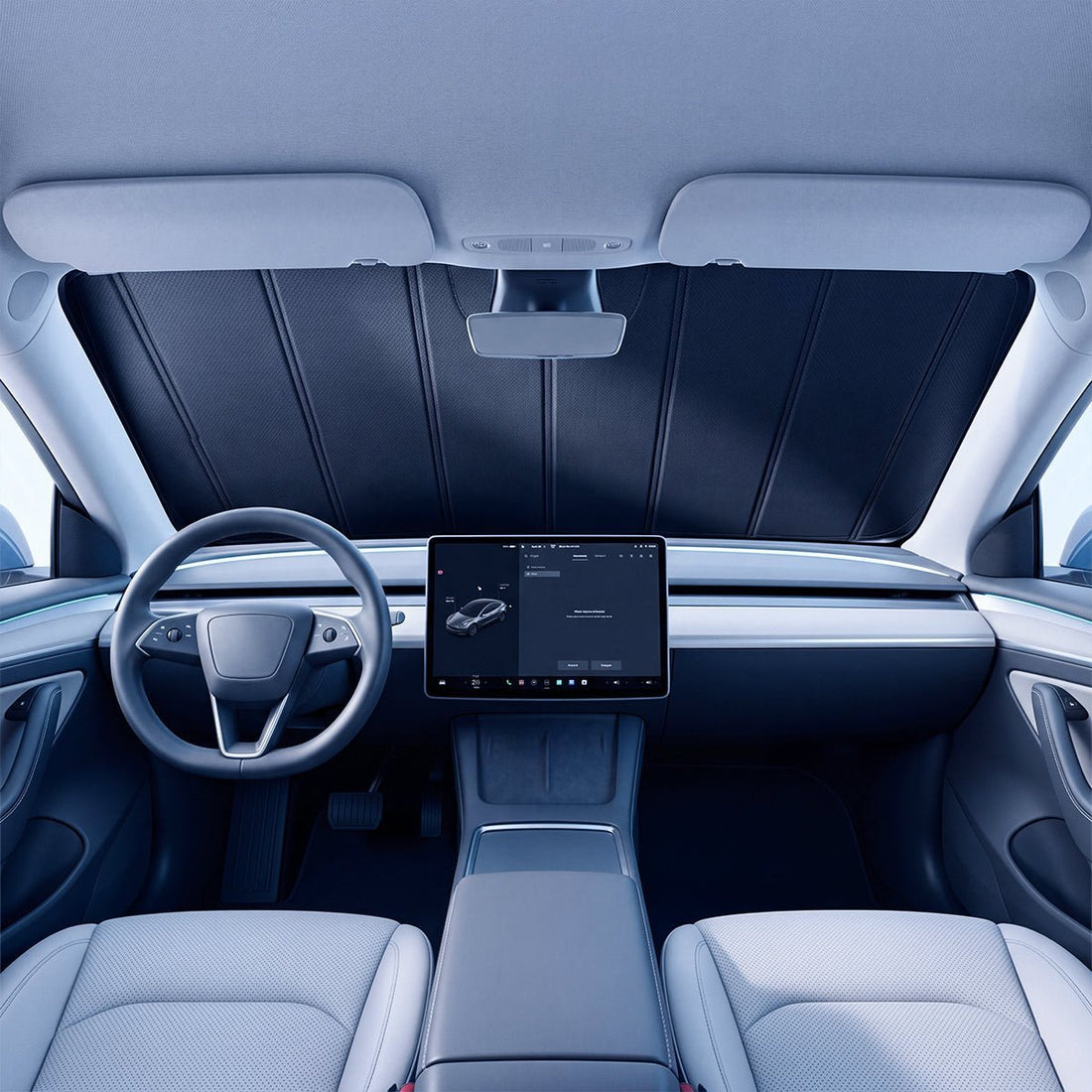 Foldable Front Windshield Sunshade for Model 3 / Model Y - Tesevo