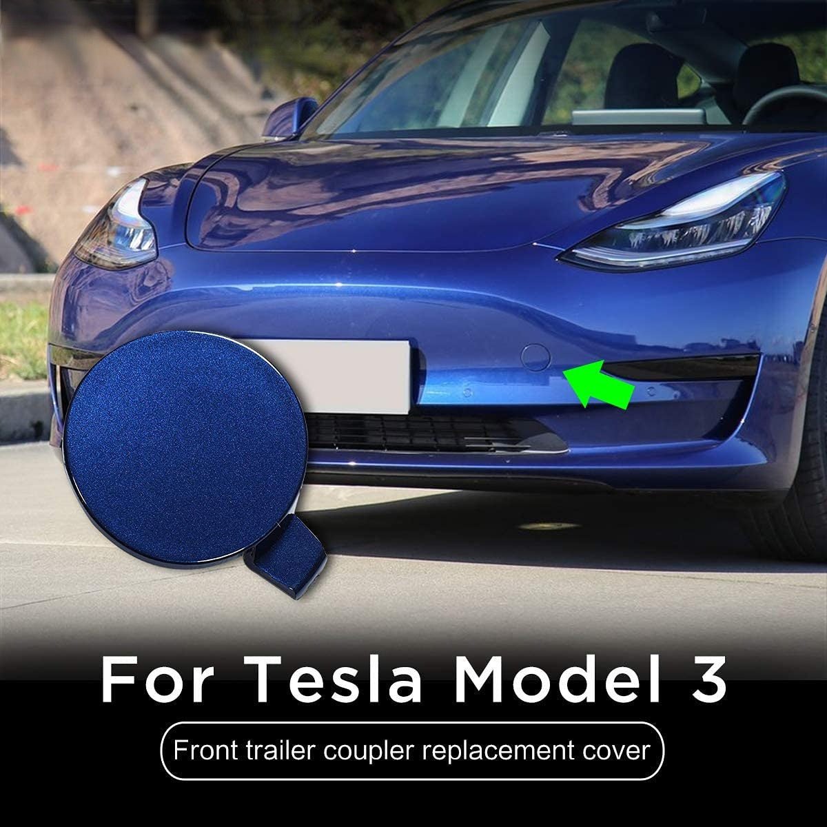Front Bumper Tow Hook Cover OEM for Tesla Model 3 - Tesevo