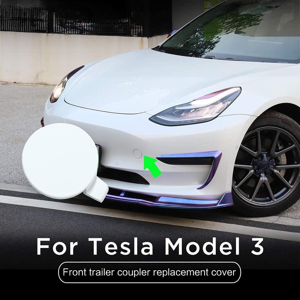 Front Bumper Tow Hook Cover OEM for Tesla Model 3 - Tesevo