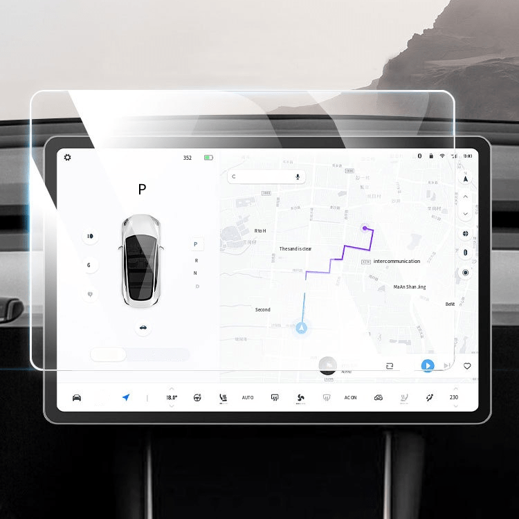 Model Y Rear Camera Protector Front & Rear Display Tempered Glass Screen Protector for Model Y Junip