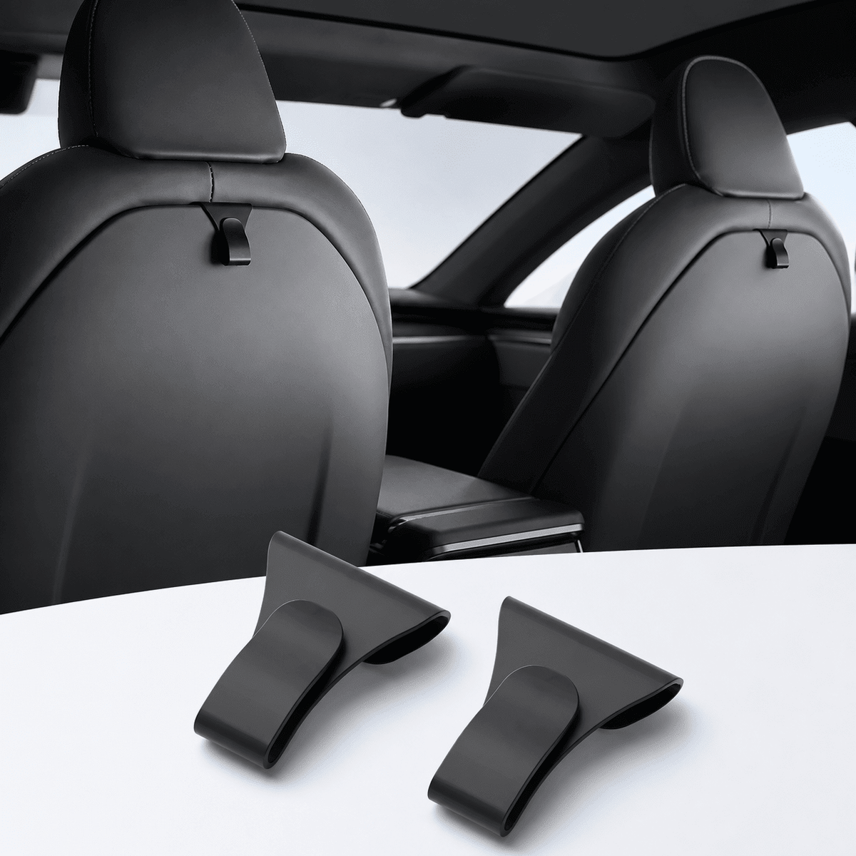 Front Seat Back Hooks for Tesla Model S / Model X 2023+ | 2-Pack - Tesevo