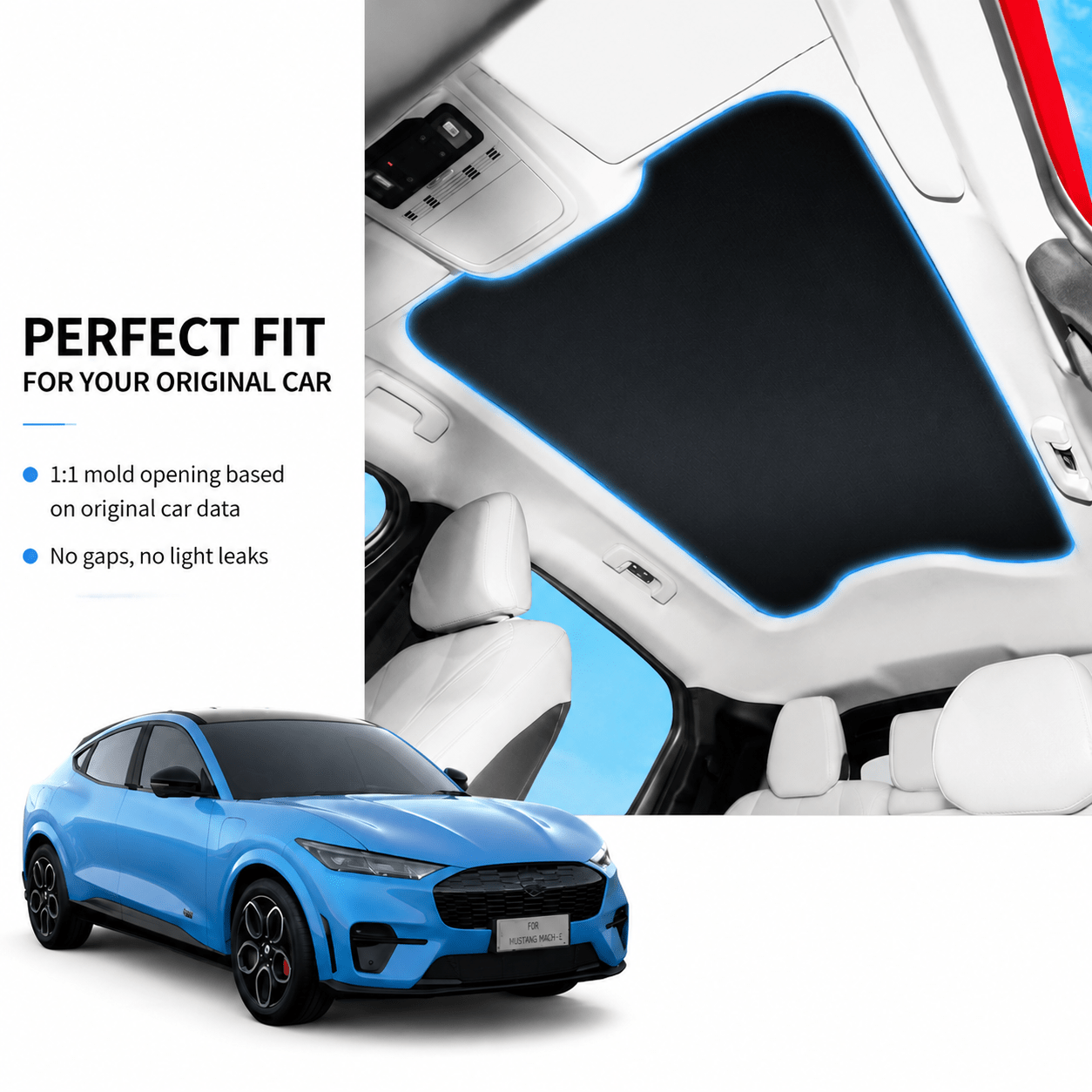 Gloss Roof Sunshade for Ford Mustang Mach-E - Tesevo