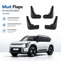 TESEVO Kia EV9 mud flaps splash guards no side steps installed view