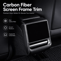 TESEVO real carbon fiber rear screen trim frame Model 3 Highland – installed on vehicle