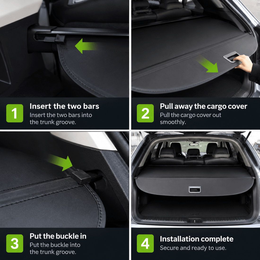 Retractable Rear Trunk Cargo Cover for Kia EV9 (24-26) - Tesevo