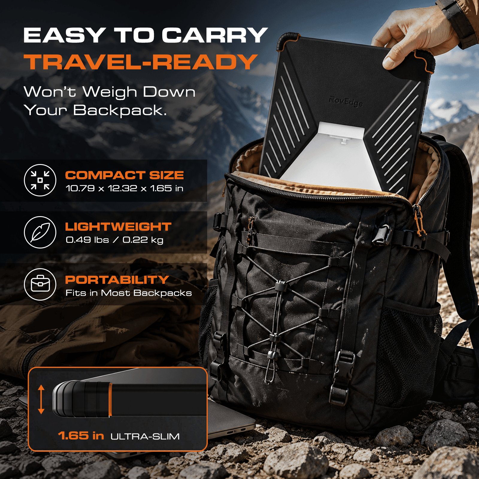 TESEVO RovEdge Starlink Mini R-Foot armor case installed view