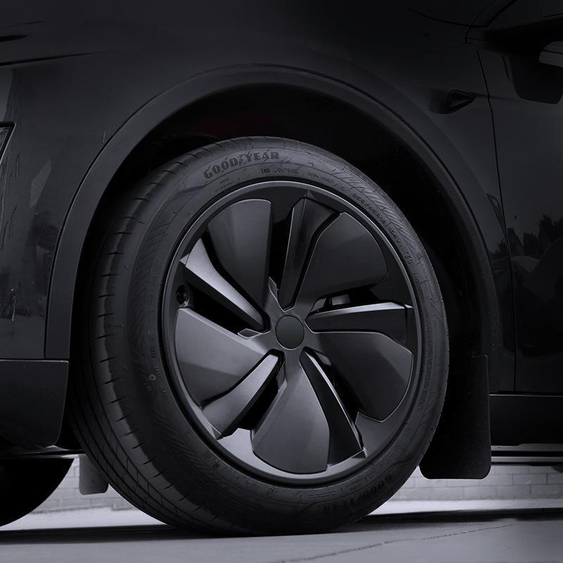 Tesevo full coverage wheel cover detail for Tesla Model Y Juniper