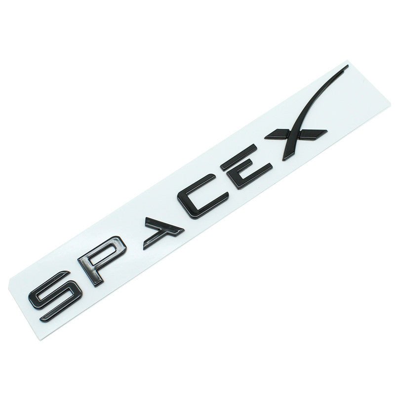 Tesla Model 3/Y/S/X 3D Metal Letters SpaceX Rear Trunk Sticker