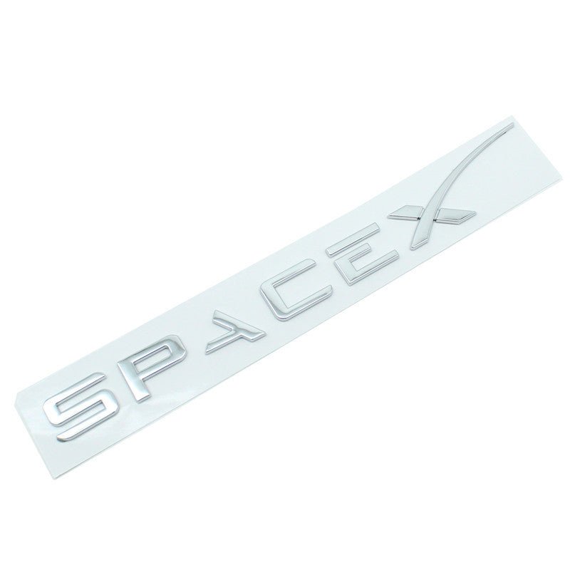 Tesla Model 3/Y/S/X 3D Metal Letters SpaceX Rear Trunk Sticker