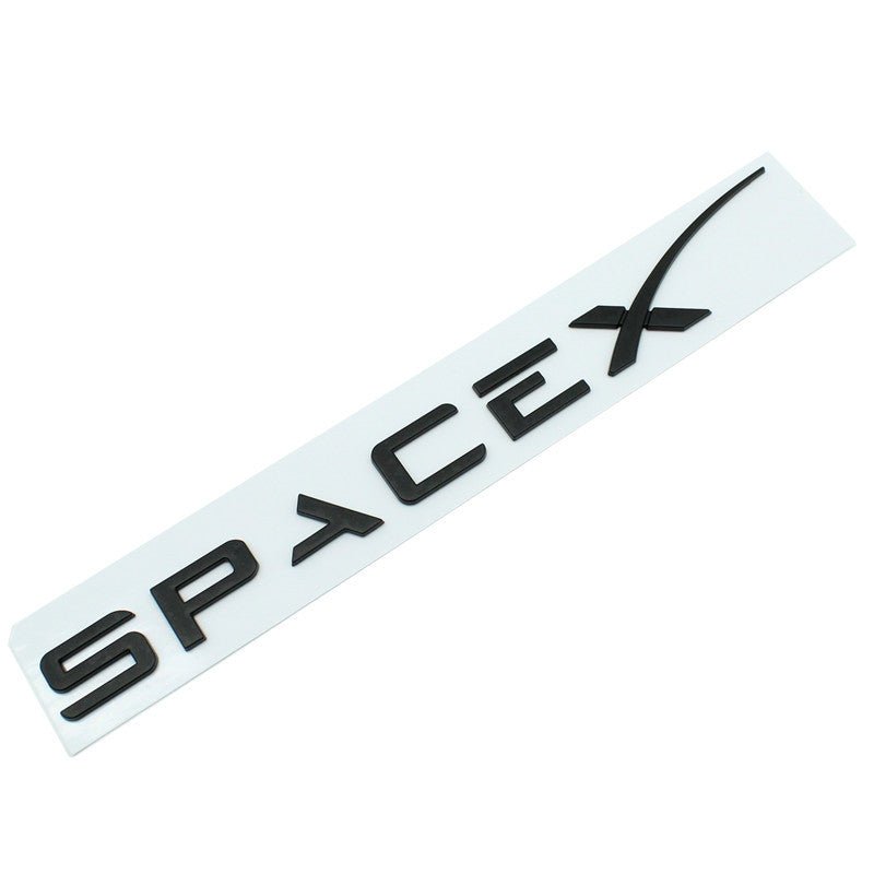 Dual Motor Letters Embleem Sticker – Mat Zwart Met Rode Lijn, Compatibel Met Tesla Model 3/Y/S/X, 3D Badge