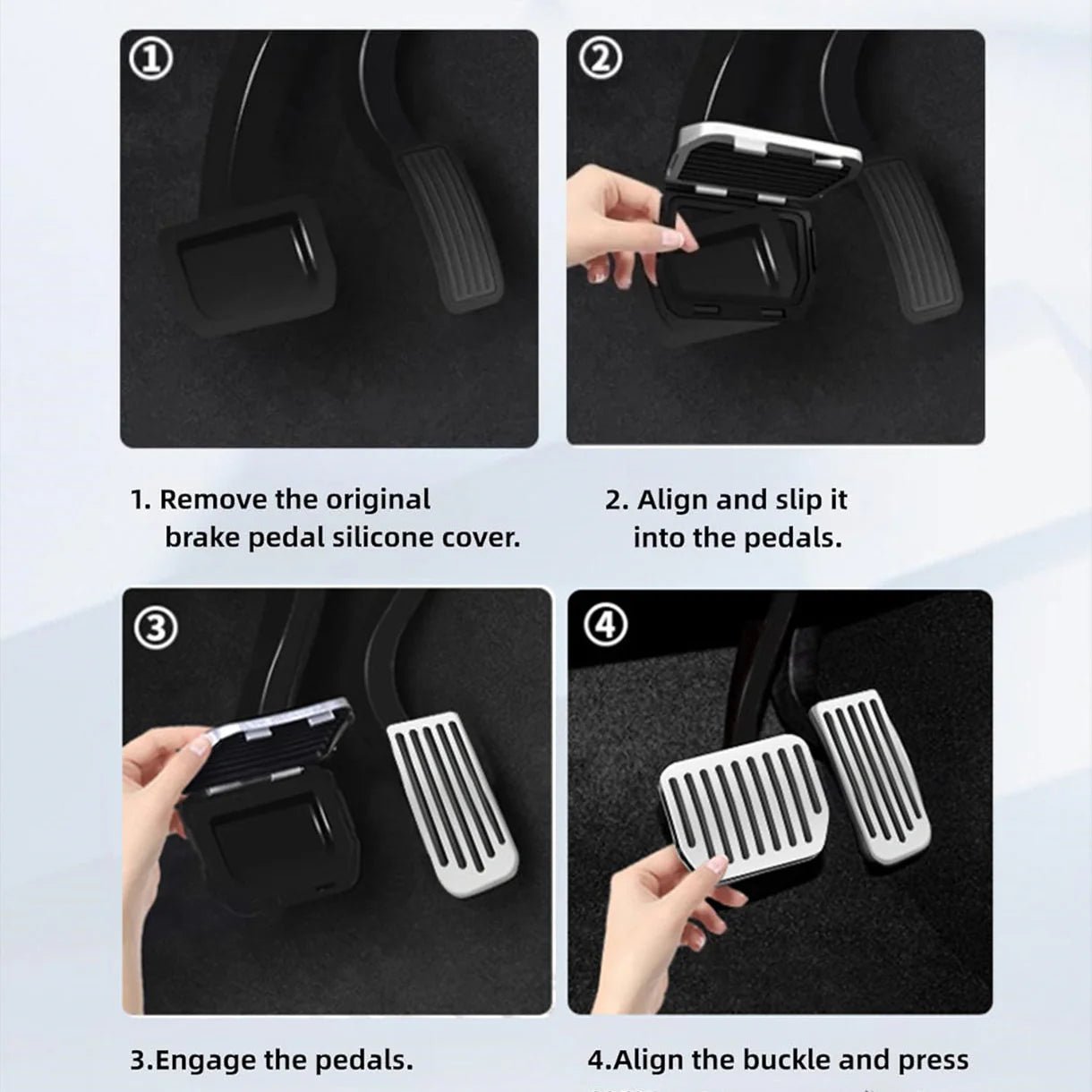 TESEVO Accelerator Brake Pedal Cover for Tesla Model 3/Y - Tesevo