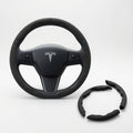 TESEVO Model 3 Y Alcantara anti-slip steering wheel cover main