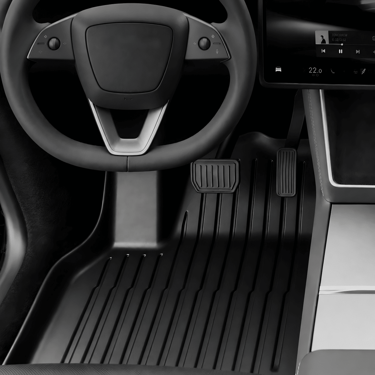 TESEVO All-Weather TPE Floor Mats for Tesla Model YL(6-Seater) 2026+ - Tesevo