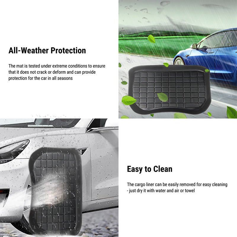 TESEVO All Weather TPE Front/Rear Trunk Mat for Model 3 - Tesevo