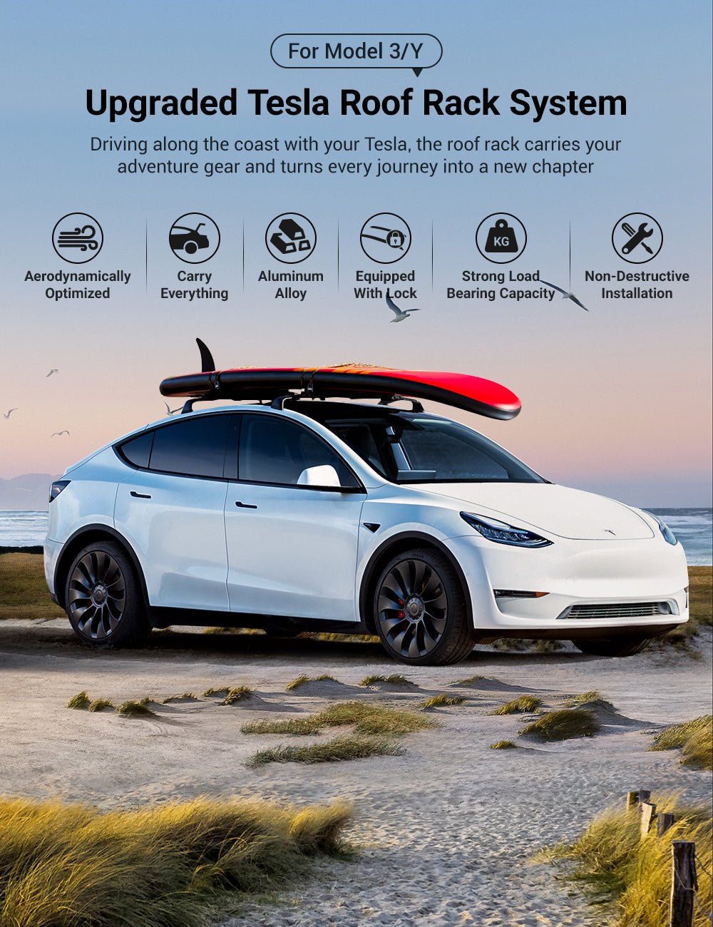 TESEVO lockable roof rack packaging overview