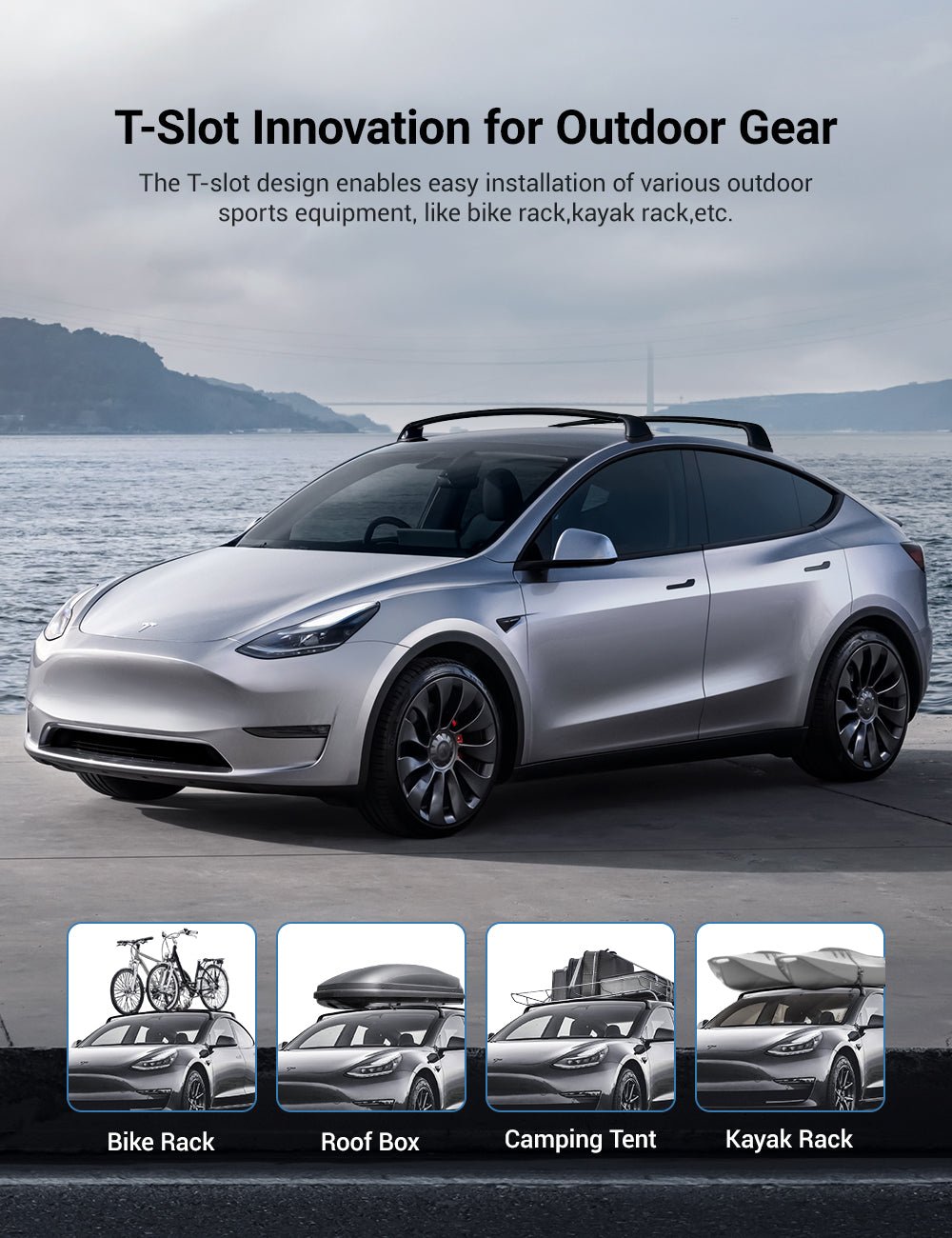 Tesla Roof Rack Installation Tesla Model Y Crossbar Roof Rack