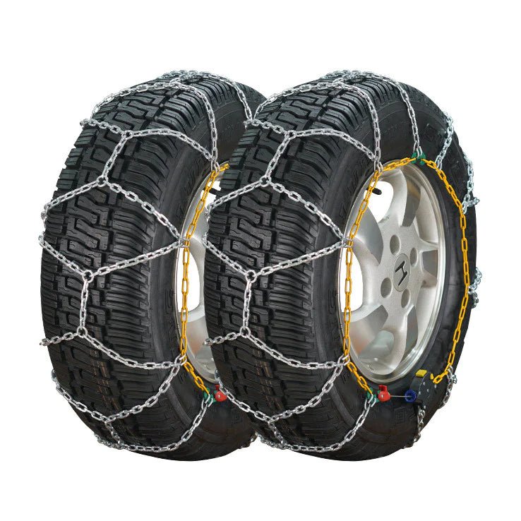 TESEVO Model 3/Y snow chains on snowy road use